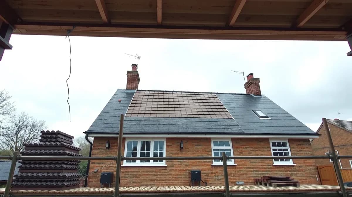 House mid re-roof with new membrane and battens